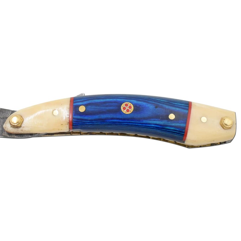 Old Ram Straight Razor | Straight-Edge-Razor Sharp High Hardness Real Damascus Steel Cutthroat Straight Edge-Blade | Barber Razor - Image 4